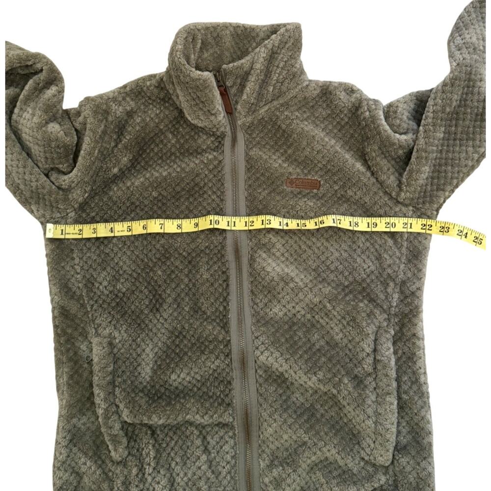 Columbia Womens Fire Side Sherpa Full-Zip Stone Green Fleece Jacket Size Large - Picture 8 of 15